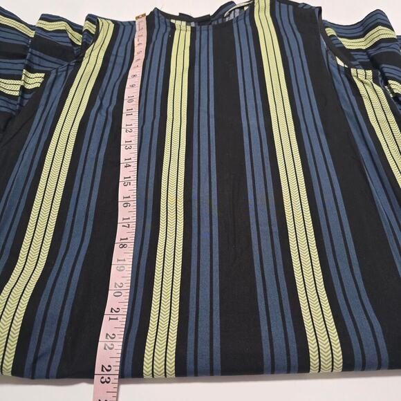 Sound Off Studio Sleeveless Striped Cotton Ruffle Hem Dress High Low Size M Boho - Picture 4 of 5